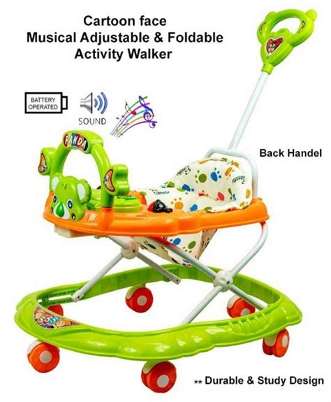 Awesome Play Kids Round Ultra Soft Seat Musical Walker with Adjustable ...