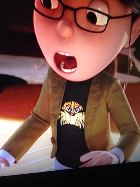 The oldest sister, Margo, wore a shirt with The Lorax on it in Despicable Me. Their way of ...