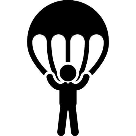 Paratrooper free vector icons designed by Freepik | Vector icon design, Free icons, Black and ...