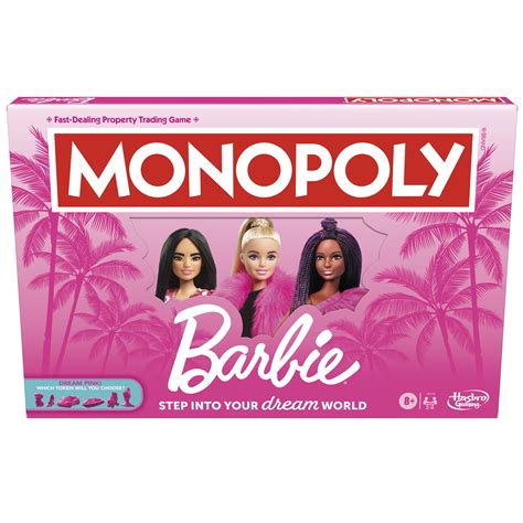 Monopoly: Barbie Edition for 2-6 Players, Dream-World Family Board Game, Ages 8+ - Walmart.com