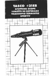 Tasco Telescopes Printed Manual