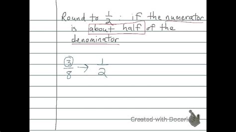 Rounding Fractions and Whole Numbers (6th) - YouTube