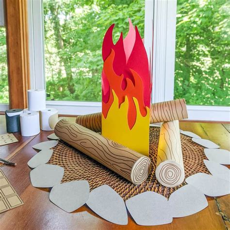 Pretend Campfire and S'mores Craft: Indoor Camping Play Set in 2021 ...