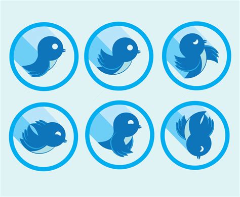 Twitter Bird Icons Vector Vector Art & Graphics | freevector.com