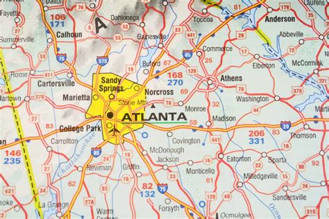 Map Of Counties Around Atlanta Ga | Map of Atlantic Ocean Area