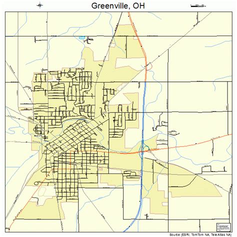 Greenville Ohio Street Map 3932340