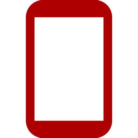 Red mobile phone icon (png symbol)