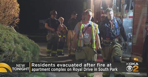 Residents evacuated after fire at South Park apartment complex - CBS Pittsburgh