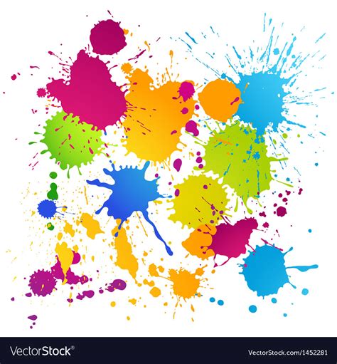 Colorful ink blots Royalty Free Vector Image - VectorStock