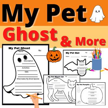 My Pet Ghost Writing Story Activity Craft Halloween Resource | TPT