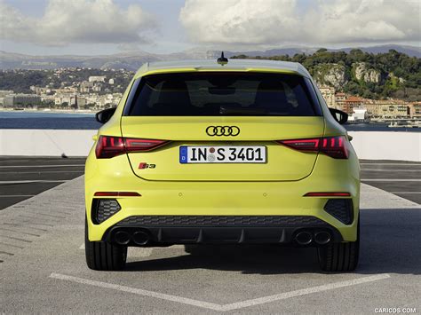 Audi S3 Sportback | 2021MY Static photo.Color: python yellow | Rear