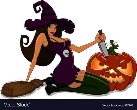 Halloween witch Royalty Free Vector Image - VectorStock