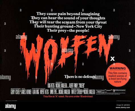 MOVIE POSTER, WOLFEN, 1981 Stock Photo - Alamy