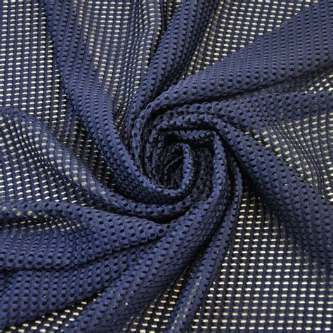 Navy Stretch Mesh Fabric Soft Mesh Stretch Fabric 1 Yard