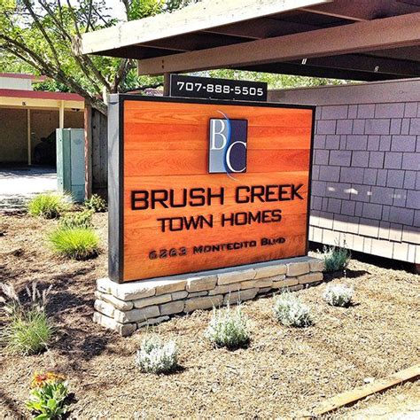 Brush Creek Town Homes Monument Custom Wood Aluminum Acrylic Stone_5815 ...