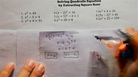 Solving Quadratic Equations by Extracting Square Root | ALGEBRA Grade 9 | #TaraNaMath_aralNaTayo ...