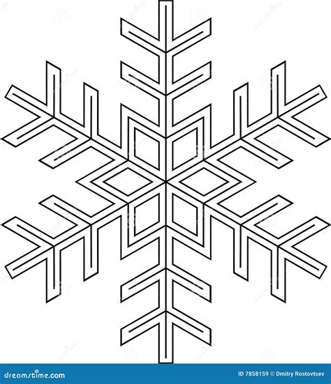 Snowflake shape stock vector. Illustration of shape, drawing - 7858159