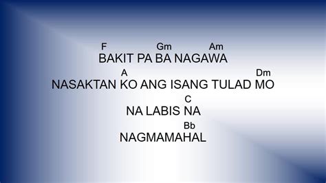 Bakit Pa Ba By: Jay R || Chords and Lyrics - YouTube