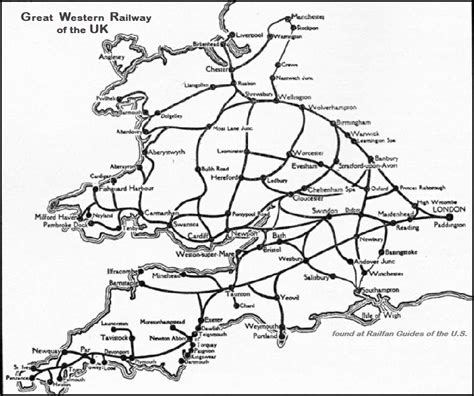 the Great Western Railway of the UK System Map