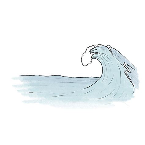 How to Draw an Ocean Wave Step by Step - Easy Drawing Tutorial