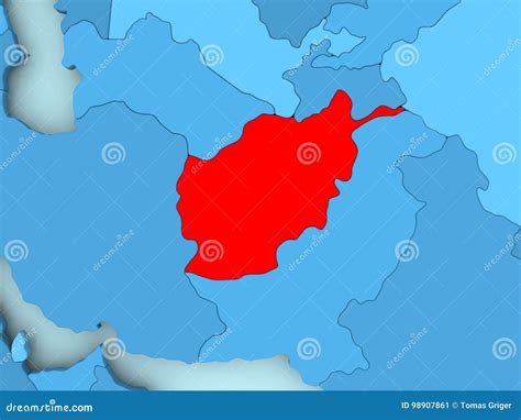 Map of Afghanistan stock illustration. Illustration of asia - 98907861
