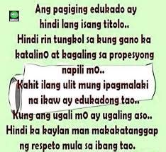 Give a slogan about an educated filipino - Brainly.ph