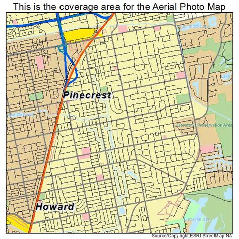 Aerial Photography Map of Pinecrest, FL Florida