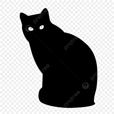 Cat Eps Silhouette Transparent Background, Cat Silhouette Vector Icon ...