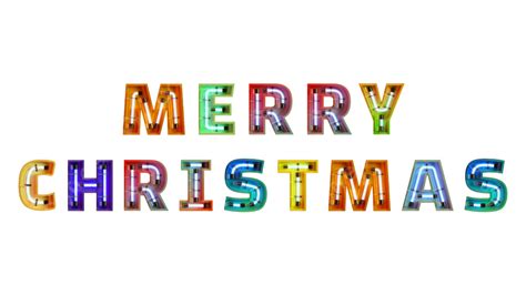 Merry Christmas Neon Box Letters Colored, Christmas, Merry Christmas, Color PNG Transparent ...