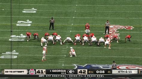 Georgia takes the lead in final minute and Ohio State SHANKS game winning field goal - YouTube