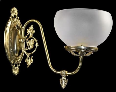 Gas Wall Sconce Reproduction Brass Ornate Victorian Vintage Style Gasolier | Antique chandelier ...