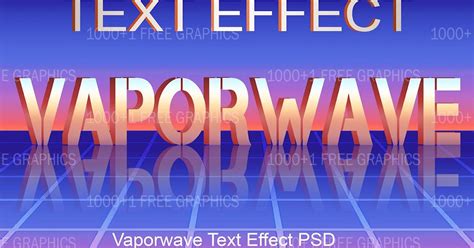 1001 FREE GRAPHICS : Vaporwave Text Effect PSD Vol.2