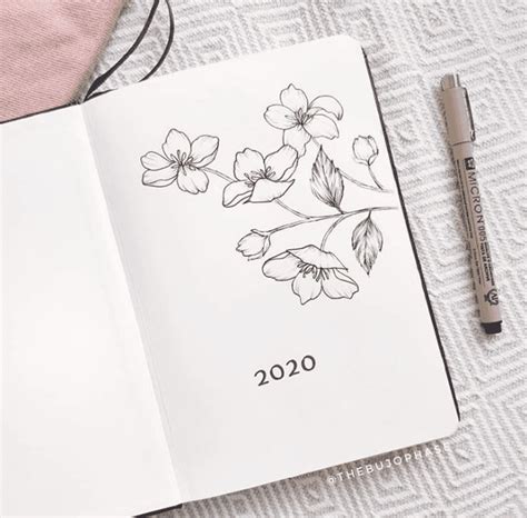 31 Simple Flower Bullet Journal Theme Ideas - Bullet Planner Ideas