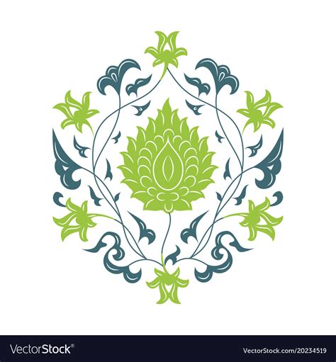 03 floral pattern unframed light green Royalty Free Vector