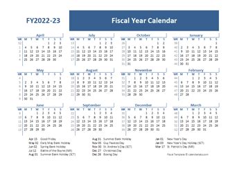 2022 2022 Fiscal Year Calendar