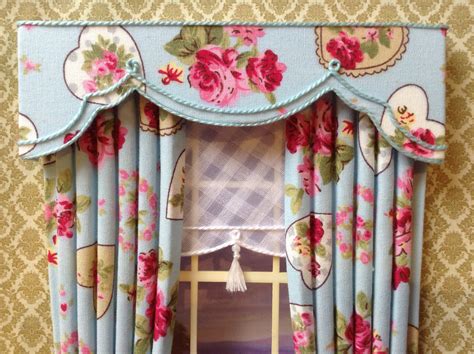 Dollhouse miniatures 12th scale curtains dollhouse drapes | Etsy ...