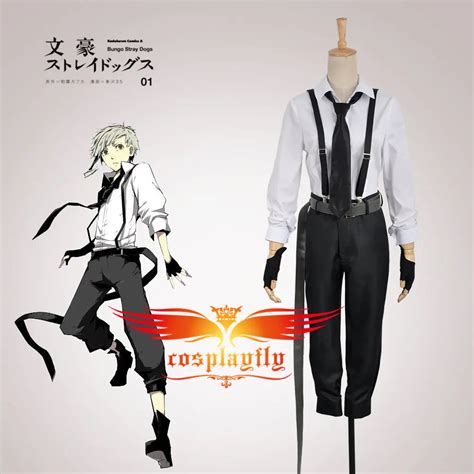 Bungo Stray Dogs Nakajima Atsushi Cosplay Costume Custom Adult Men Overalls Gloves Belt Top ...