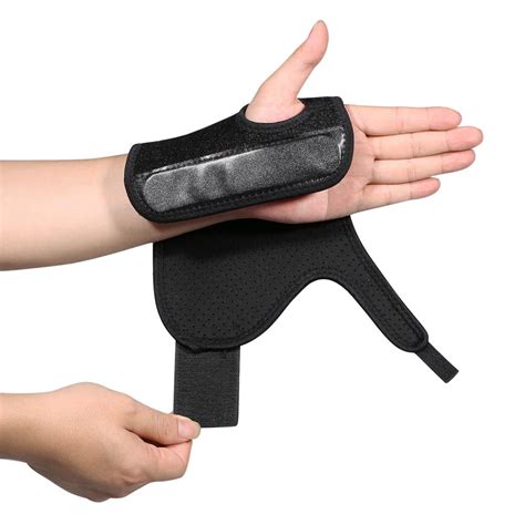 Ejoyous Wrist Brace Splint Support Left Right Hand Carpal Syndrome Support Recovery BLK,Wrist ...