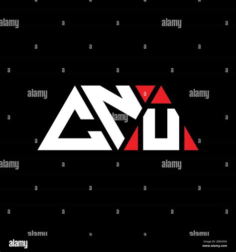 CNU triangle letter logo design with triangle shape. CNU triangle logo design monogram. CNU ...