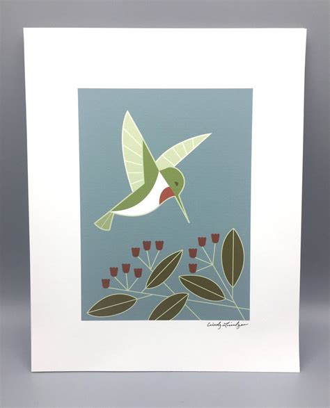 Hummingbird Art Print - Etsy