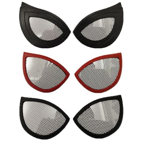 4 Style Adult Spider Man Eyes For Spiderman Cosplay Mask Black Red ...