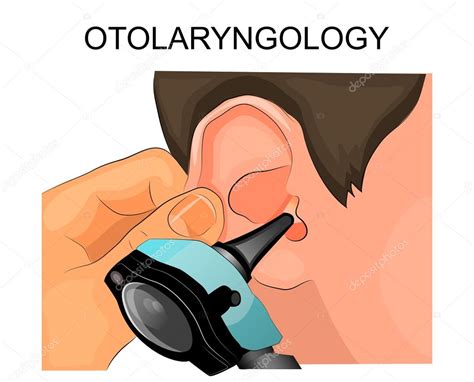 The ear examination using the Otoscope. otolaryngology Stock Illustration by ©Artemida-psy ...