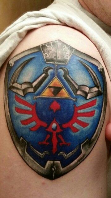 Legend of Zelda hyrule shield | Shield tattoo, Turtle tattoo, Gamer tattoos