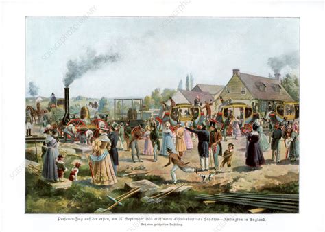 The Stockton & Darlington Railway, 1825 - Stock Image - C042/7313 - Science Photo Library