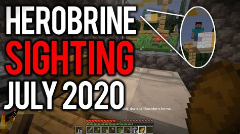 MINECRAFT CREEPYPASTA: Herobrine Sighting JULY 2020 - YouTube