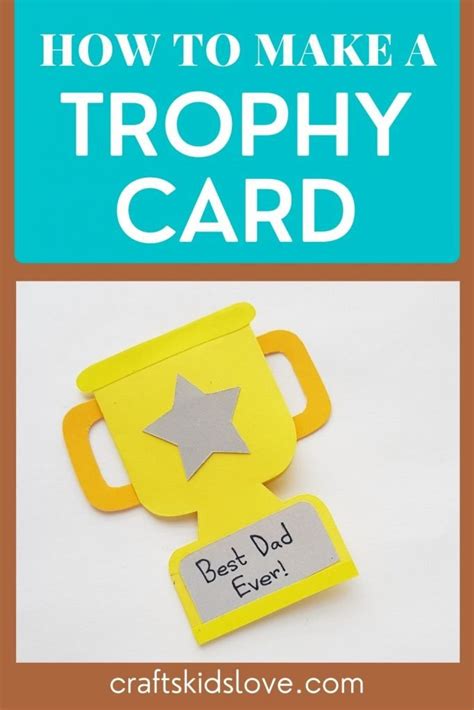 Make this Easy Fathers Day Trophy Card - Crafts Kids Love