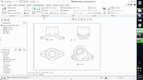 Creo Parametric: Drawing - YouTube