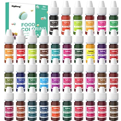 Food Coloring - 36 Color Concentrated Liquid Food Coloring Set - Neon Liquid Food Color Dye for ...