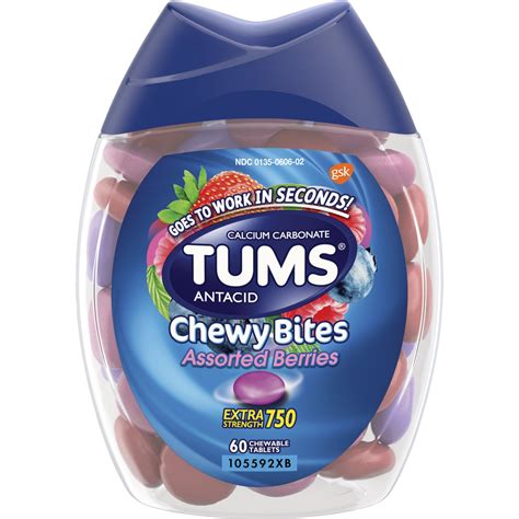 Tums Antacid Chewy Bites Tablets - Assorted Berries - Shop Digestion & nausea at H-E-B