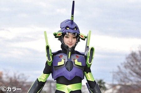 EVA-01 cosplay in an upcoming Japanese TV Drama... : evangelion